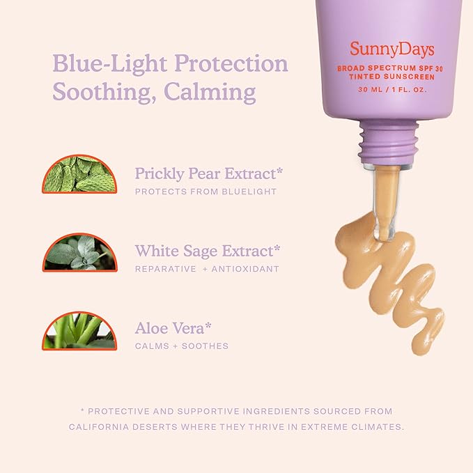 Tower 28 Beauty SunnyDays SPF 30 Tinted Mineral Sunscreen - For Sensitive Skin - 2-in-1 Facial Broad Spectrum UVA/UVB Protection + Foundation - Shade 05 FAIRFAX - Fair with Pink Undertones, 1 Fl Oz