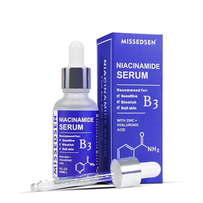 Niacinamide Serum for Face with Zinc & Hyaluronic Acid,Smoothes Wrinkles,Improves Elasticity,Firms Skin 1 Oz for Face Care, Daily Use