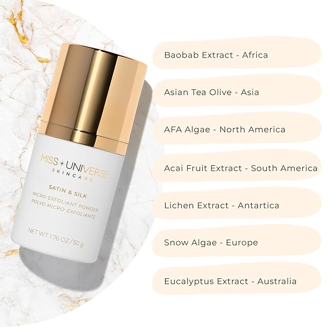 Satin and Silk Exfoliating Cleanser 1.76 oz, Hydrating Facial Cleanser for Women and MenFacial Skin Care Product with Bamboo Beads, Exfoliating Face Wash for Women and Men