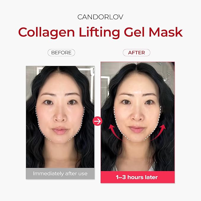 Korean Collagen Duo: Overnight Collagen Lifting Hydrogel Mask (5pcs) + 72HR Hydrating Glass Glow Cream with PDRN, Hyaluronic Acid & Low Molecular Collagen for Firm, Elastic, Radiant Skin