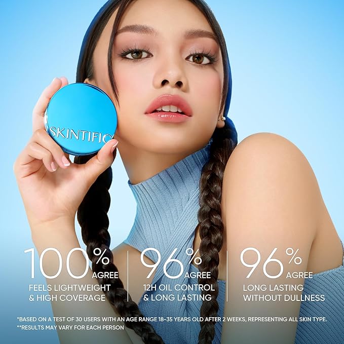 Velvet Matte Cushion Foundation Blue Ultra Cover Powder Foundation Oil-Control Waterproof BB Cushion Makeup CC Cream (04 BEIGE)