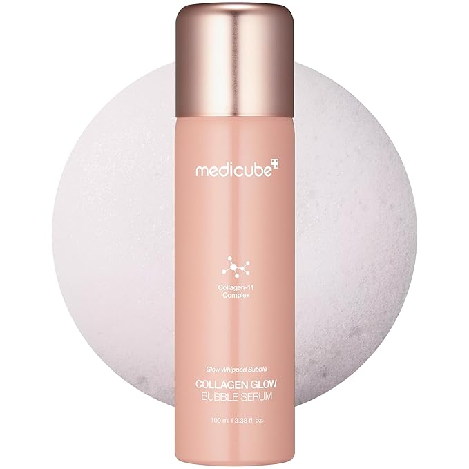 Medicube Collagen Glow Bubble Serum - Fast-absorbing bubble-type serum that gives you 24h Glow & Lifted Look - Korean skincare (3.38fl.oz.)