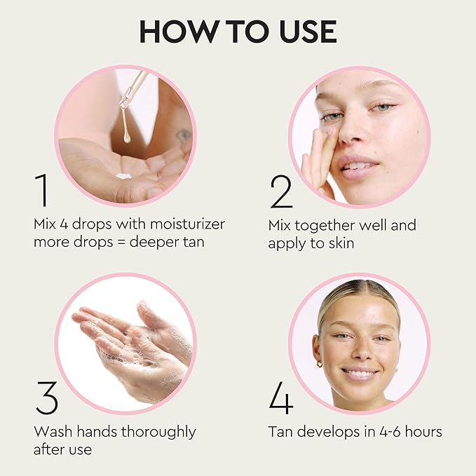 Tanologist Extra Dark Self Tan Drops, Streak-Free Body & Face Tanning Drops, No Fake Tan Smell, For Moisturizer & Lotion, Bronzing Face Tanner, Skincare Ingredients, Vegan, 1.01 fl. oz/30 ml Bottle