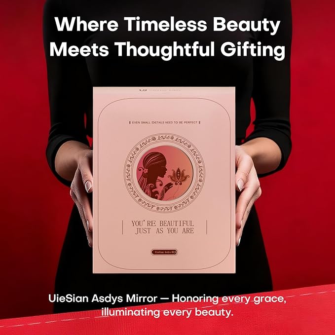 Makeup Mirror with Lights, 10X Magnifying Vanity Mirror, Dimmable Touch Control, Portable Travel & Desk Mirror with Stand, Christmas Birthday Gift for Women Her Girlfriend Wife Mom