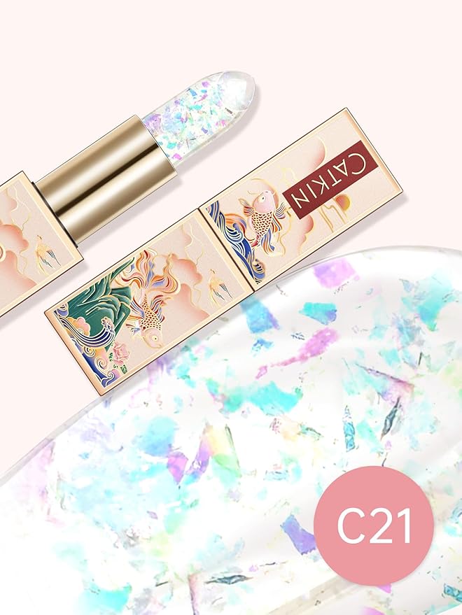 CATKIN Lip Balm Color Changing Lipstick Ultra Hydrating Lip Moistrurizer with Vitamin E Nourishing For Cracked & Dry Lips 0.12 oz C21