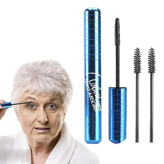 Mascara for Older Women 60 Plus, Mascara for Seniors with Thinning Lashes, Hypoallergenic Mascara Sensitive Eyes, Mascara Black Volume and Length, Black Mascara Waterproof Smudge Proof, Black (Black)