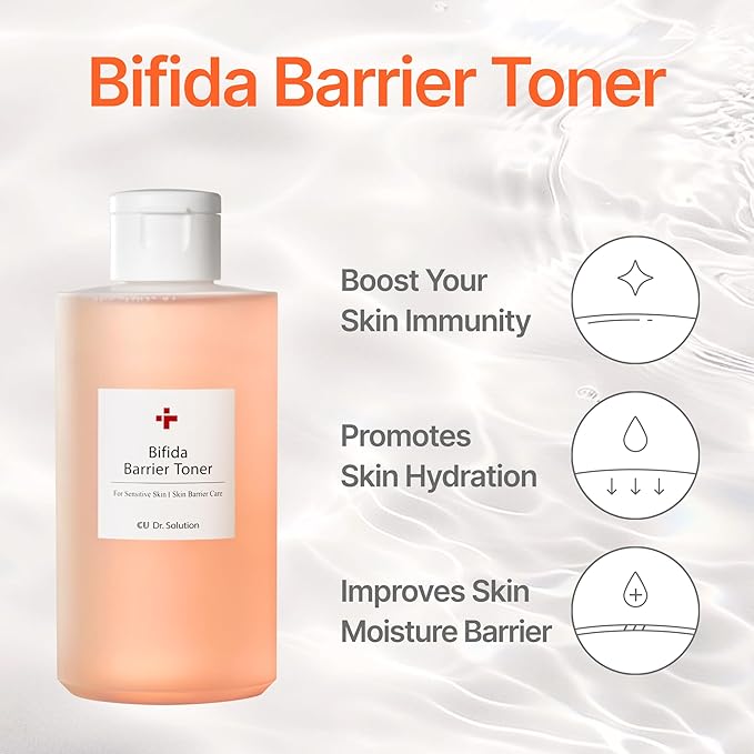 Bifida Barrier Toner, Cuskin Mild Korean Skin Care Toner for Face with Hyaluronic Acid and Ceramide NP for Moisturizing and Hydrating, 200ml (6.76 Fl. Oz.)