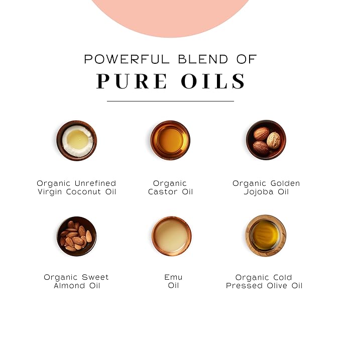 Vanman - Protection Oil Hair Serum for Growth - Infused with Castor, Jojoba, Almond, Olive, Emu, Coconut Oil - Fragrance-Free - for Dry and Frizzy Hair - 4 Ounce