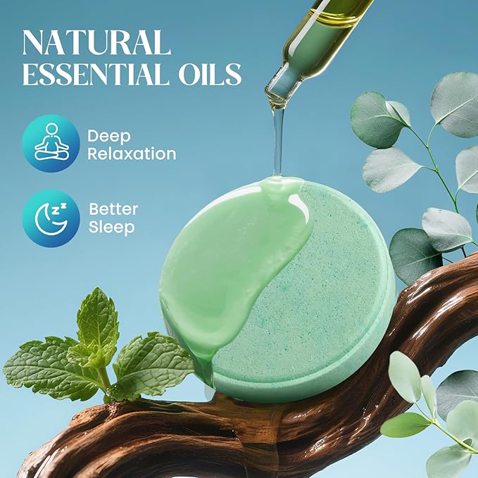 Shower Steamers Aromatherapy, Birthday Gifts for Men Teen, Stocking Stuffers White Elephant Christmas Gift for Adults, Natural Essential Oils Bath Bombs Relaxation SPA – 15 Tablets