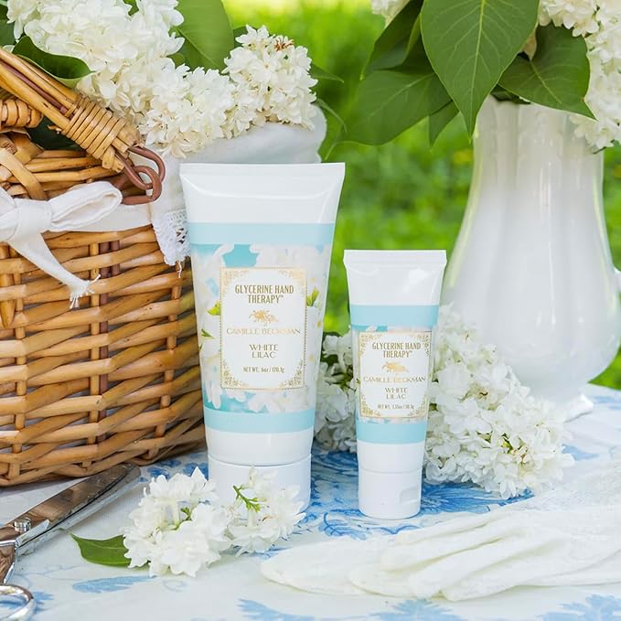 Camille Beckman Glycerine Hand Therapy Cream, White Lilac, 6 Ounce