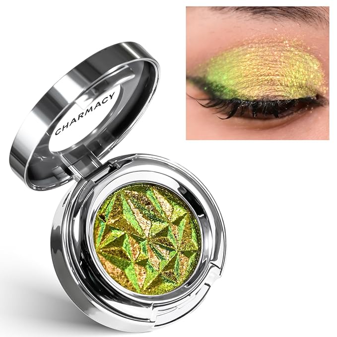 CHARMACY Duochrome Eyeshadow, Insane Shifters Chameleon Eyeshadow, Creates High-Impact, Metallic Eye Looks, 100% Vegan and Cruelty Free (Chameleon-#805, 0.06 Ounce (Pack of 1))