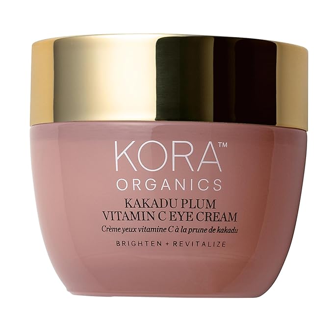 KORA Organics Kakadu Plum Vitamin C Eye Cream, Hydrating & Revitalizing, Certified Organic, Cruelty Free, Refillable, 0.51 fl oz