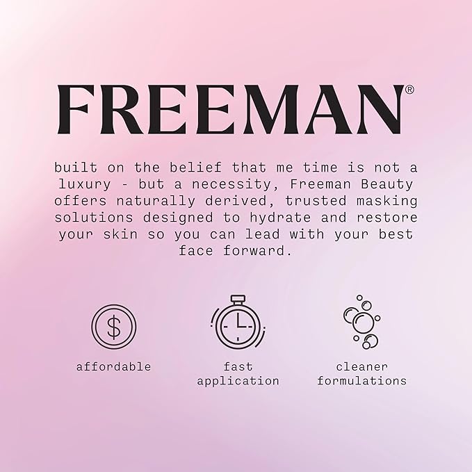 Freeman 4 Piece Moisture Mask Face Set, Hydrating Face Masks & Under Eye Mask For Puffy Eyes, Hydrogel Masks For Dry Skin, Hyaluronic Acid, Travel-Friendly, Vegan & Cruelty Free Skincare