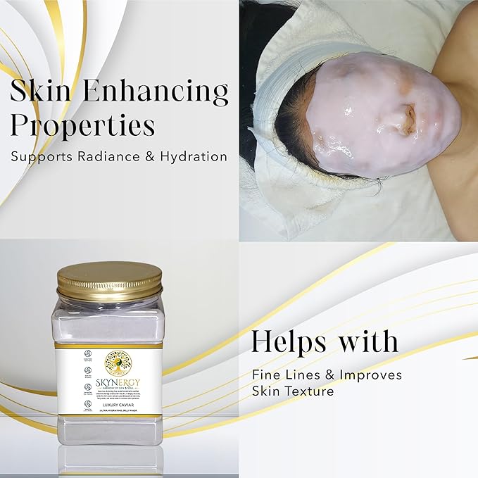 Luxury Caviar Jelly Mask - Professional Grade HydroGlo Jelly face Masks for Peel Off Face Mask, Radiance,Reduced Fine Lines & Pigmentation Vajafacial Jelly Mask | 12 Applications (30 fl oz)
