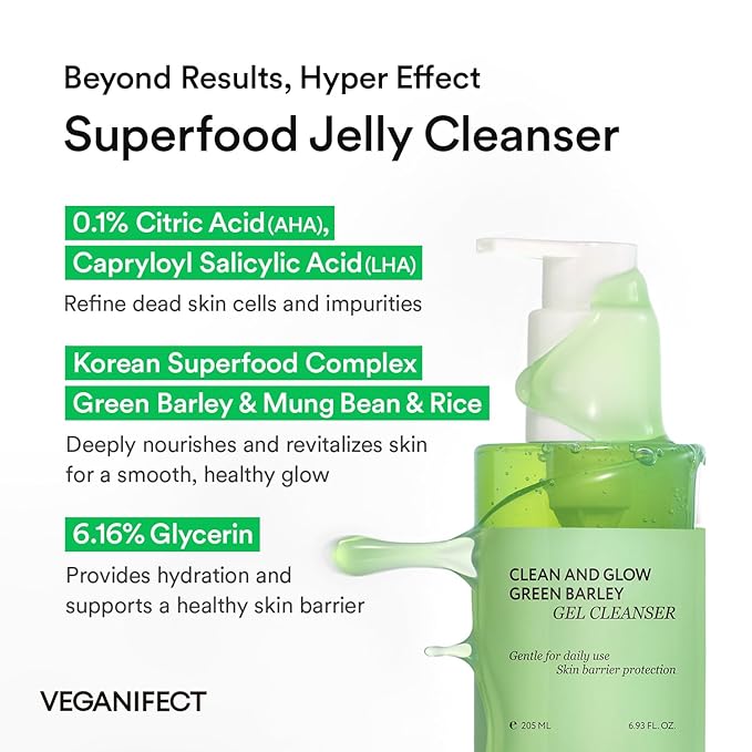 Gel-to-Foam Cleanser | Low pH Hydrating Face Wash for Dry & Sensitive Skin | Hydrates & Balances Skin | Korean Vegan Skincare (205ml/6.93 fl oz)