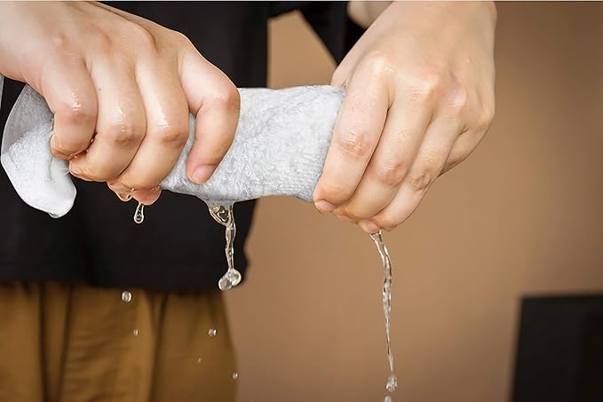 Softolle 100% Cotton Washcloths 24 Pack (12x12 Inches) Soft, Highly Absorbent Washcloth, Face Towels, Wash Cloths for Face, Ring Spun, Bulk Pack (White)