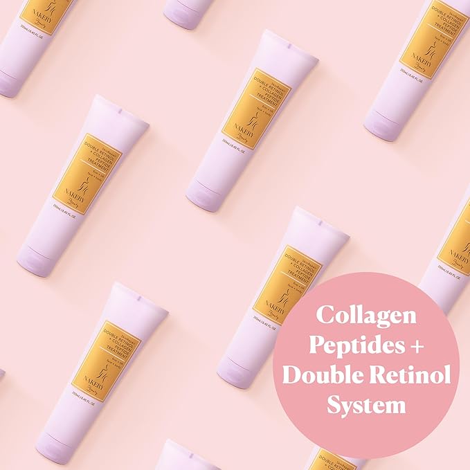 Nakery Beauty Retinol Cream with Collagen and Hyaluronic Acid, Anti Aging Moisturizer for Wrinkles, Face Treatment for All Skin Types, Day and Night Formula for Women