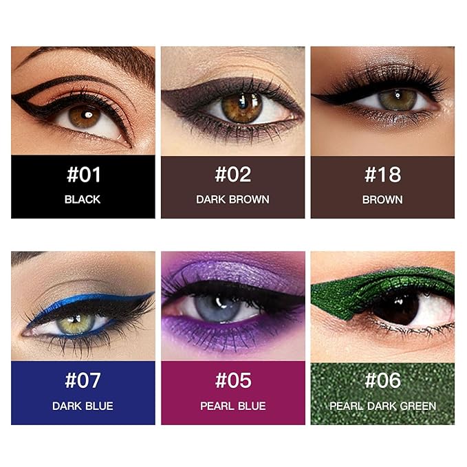12 Color Eyeliner Pencil Set with Sharpener Waterproof and Long-Lasting Colour Gel Eye Liner Pencils for Women