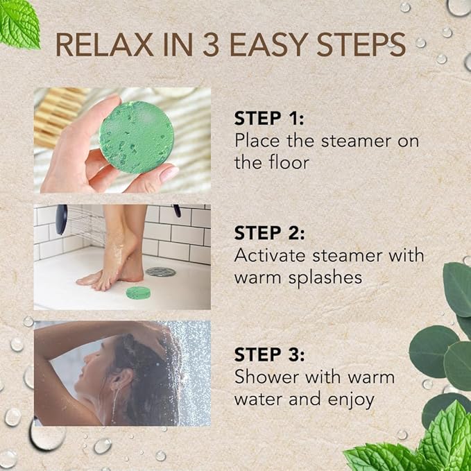 Shower Steamers Aromatherapy - Birthday Gifts for Women - Shower Bombs Aromatherapy, Spa Day Essentials, Relaxation Spa Gifts - Self Care Unique Gifts for Women and Men (Peppermint & Menthol 8 Count)