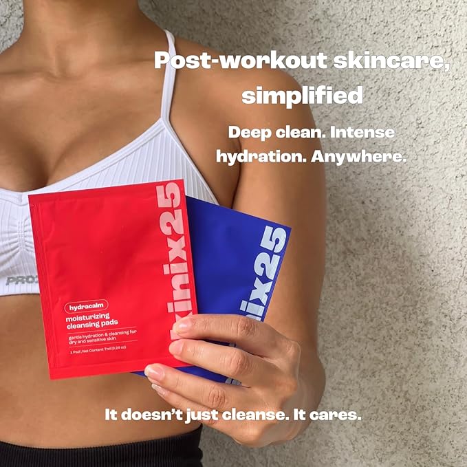 Hydracalm & Aquafresh Facial Cleansing Pads – 80 Individually Wrapped Face Wipes for Travel, Gym & On-the-Go Skincare | Hydrating + Oil-Control Cotton Pads for All Skin Types