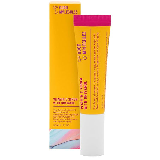 Good Molecules Vitamin C Serum with Oryzanol - Face Serum to Promote Even Skin Tone, Anti-Aging, and Brightening - Skin Care for Face