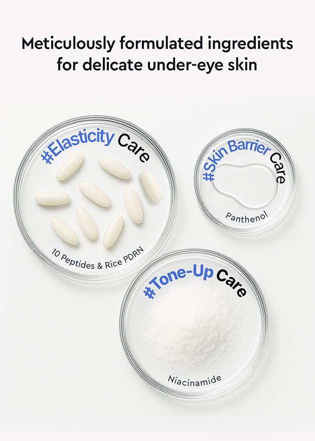 Bewants Peptide-X Firming Eye Serum Stick with Rice-Derived PDRN, Niacinamide – Cooling Under Eye Treatment for Puffiness, Dark Circles & Fine Lines (2 Pack)