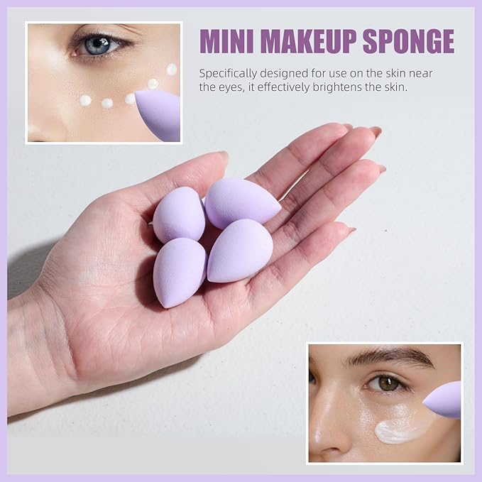 Oneleaf 26 Pcs Makeup Brushes Set – Premium Facial Cleaning & Makeup Brush Set with Foundation, Concealer, Blush, Eyeshadow Brushes plus Sponge and Wash Bag