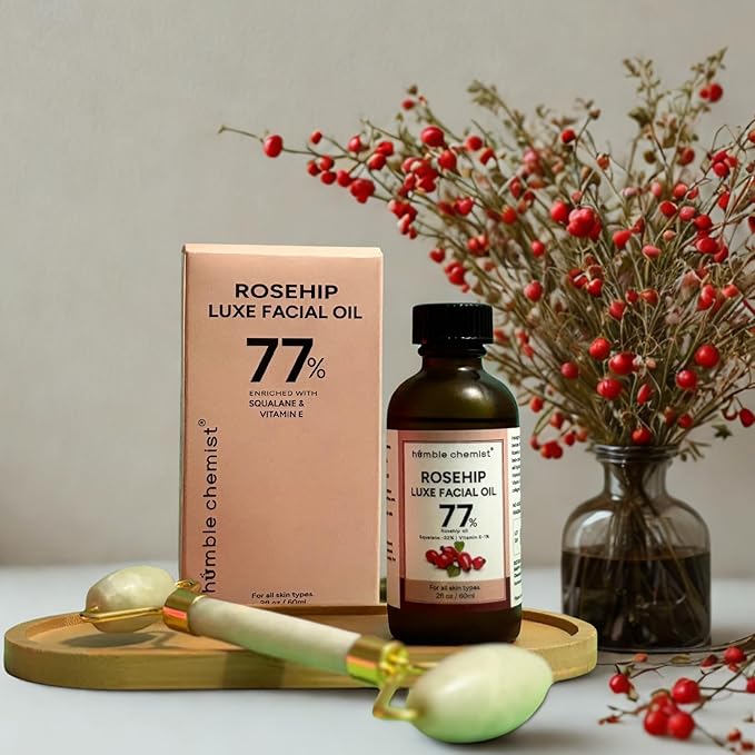 2in1 Rosehip Luxe Face Oil, 77% Rosehip Oil with Squalane and Vitamin E