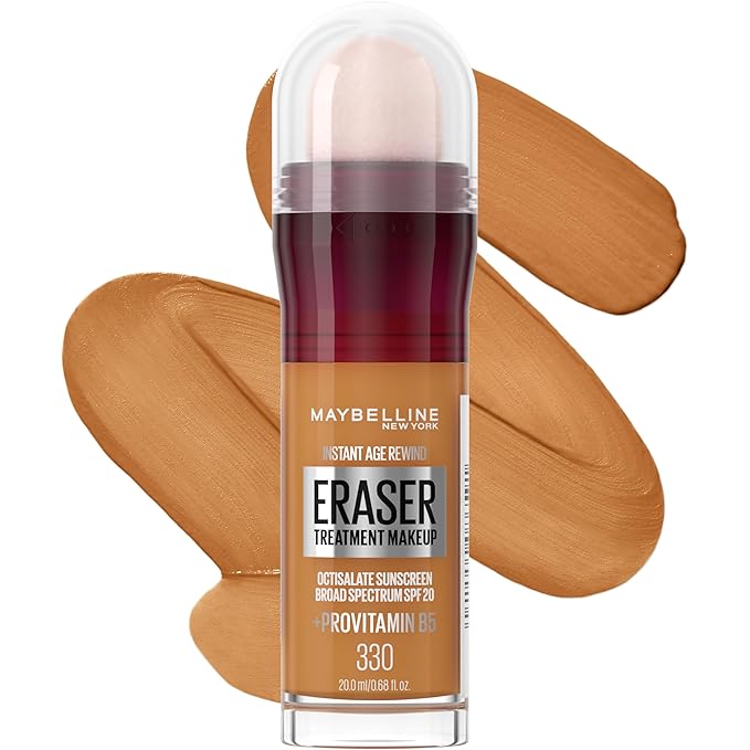 Maybelline Instant Age Rewind Eraser Foundation with SPF 20 and Moisturizing ProVitamin B5, 330, 1 Count
