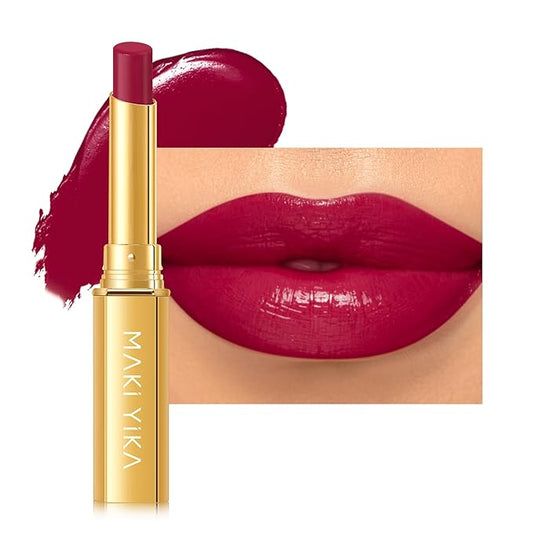 MAKI YIKA Burgundy Lipstick for Women Moisture Hydrate Lipsticks Glossy Purple Lipsticks Sheer Finish Lightweight Tinted Lip Balm, Z04 Burning Love