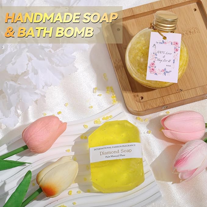 Birthday Gifts for Women Self Care Gifts Get Well Soon Gifts, Rose Relaxing Spa Gifts Basket Care Package, Luxury Flannel Blanket, Unique Mothers Day Idea Gifts for Mom Her Grandma Friend Sister Wife