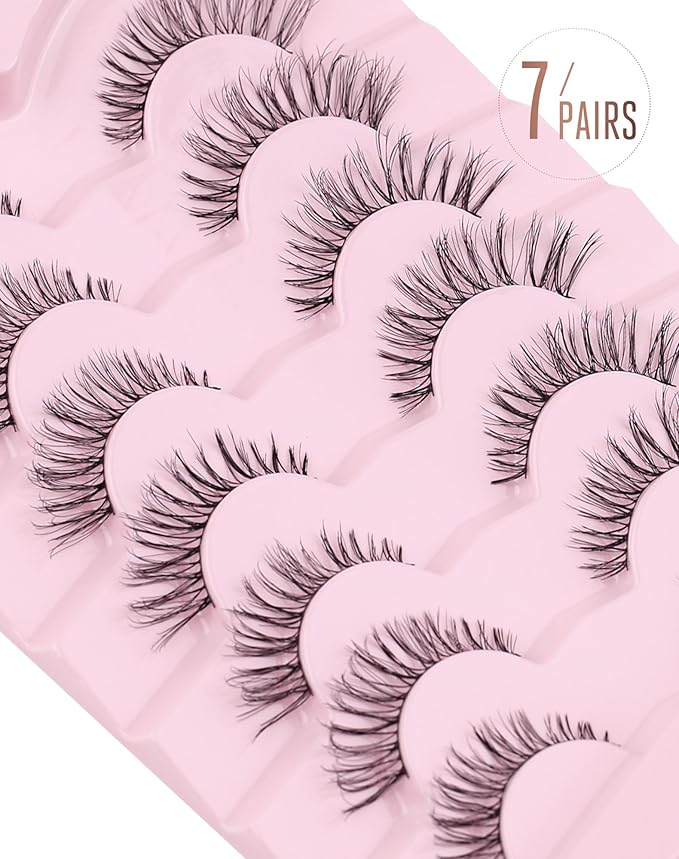 Onlyall Wispy Lashes Natural Flared False Eyelashes Fake Lashes T04