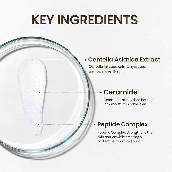 ONGREDIENTS Skin Barrier Moisture Deep Cleanser | Daily Face Wash for All Types | Centella, Peptide, AHA, LHA, Hydrating, Soothing, Pore Tightening | Vegan, Korean Skin Care 4.06 fl Oz