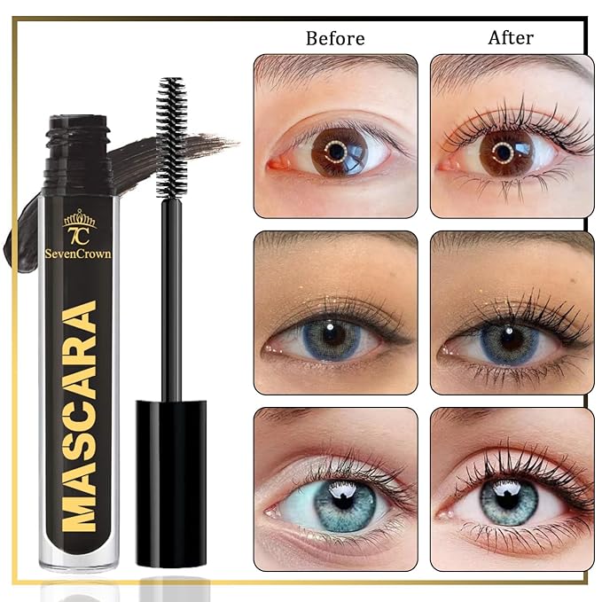 Mascara Black Waterproof Volume & Vegan & Cruelty Free Mascara Makeup Set Holiday Gift for Beauty Lovers