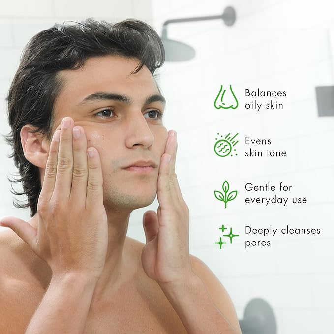 Tiege Hanley Men's Acne Treatment System (Level 2) - TiegeClear Advanced Routine for Smooth Skin - Includes Sal Acid Wash, Glycolic Acid Pads, and Serum - All Skin Types