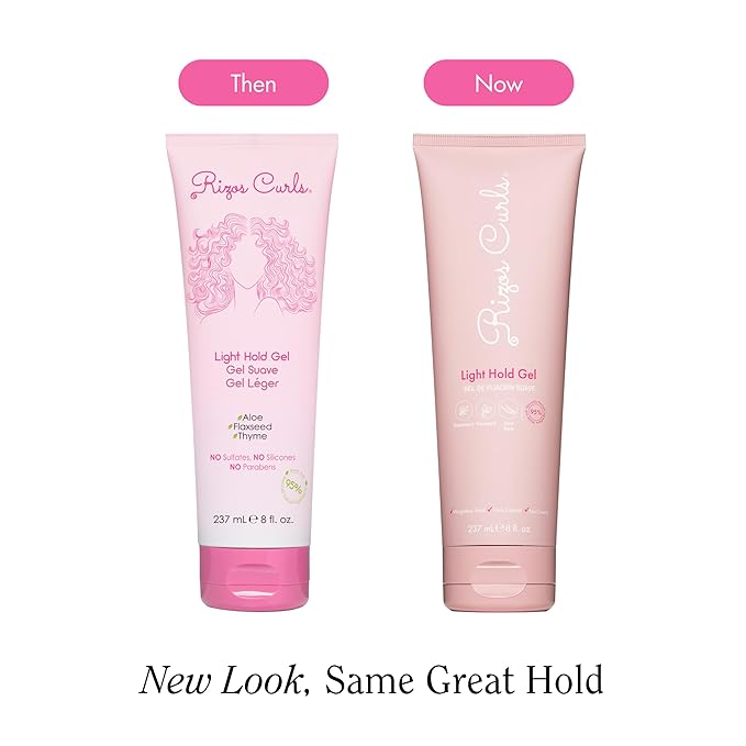 Rizos Curls Light Hold Gel – Flexible, Flake-Free, Frizz-Free Hold & Shine – Defines & Moisturizes Wavy, Curly, Coily 1a–4c Hair Types with Aloe Vera – Sulfate, Silicone & Paraben Free