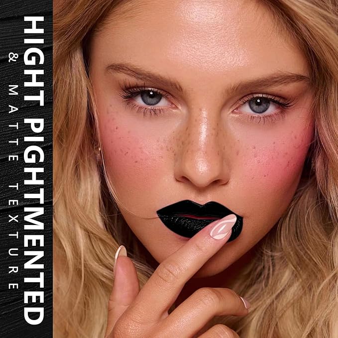 MAKI YIKA Black Lipstick for Women Color Stay Long Lasting Lipsticks, No Smudge Matte Liquid Lipstick Transferproof Cruelty-Free Lip Color |Witch Girl