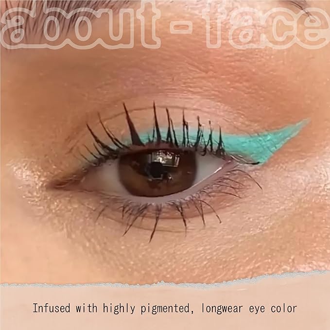 about-face Matte Fluid Eye Paint Replicant – High-Pigment Liquid Eyeshadow, Long-Lasting, No-Budge Matte Finish, Vegan & Cruelty-Free (Aqua)
