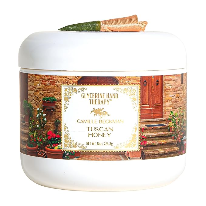 Camille Beckman Glycerine Hand Therapy Cream, Tuscan Honey, 8 Ounce