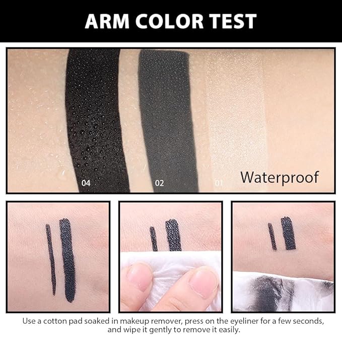 evpct 2Pcs Black Grey Gray Gel Eyeliner Pencil Eye Black Face Paint Stick Makeup Set Waterproof Matte Cream Crayon Eyeliner Pencil Set Cat Eye Liners Eyeshadow Guide delineador de ojos contra el agua