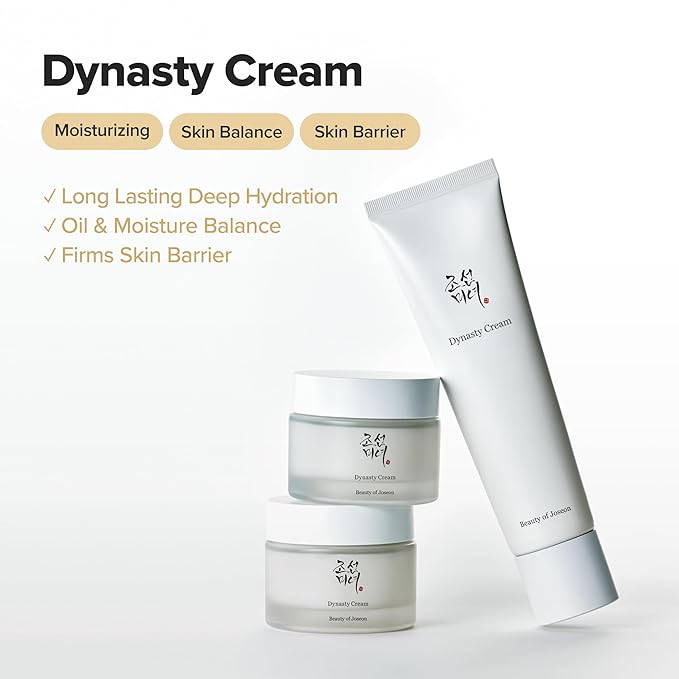 Beauty of Joseon Dynasty Cream Hydrating Face Moisturizer for Dry, Sensitive Skin, Korean Skincare for Men and Women 50ml, 1.69 fl.oz.