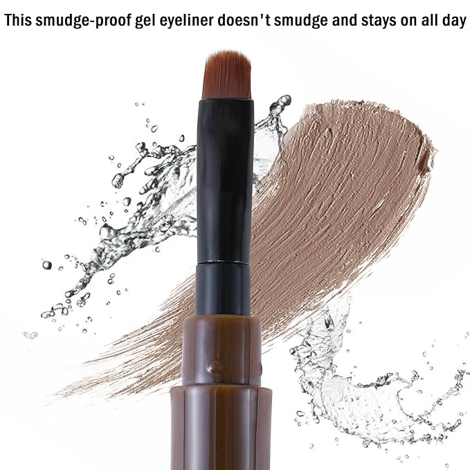Boobeen Eyeliner Waterproof Gel Eyeliner Smudge-proof Eye Liner Gel Makeup High Pigment Eye Makeup Set Easy to Apply Long-lasting For All Day (Blonde)