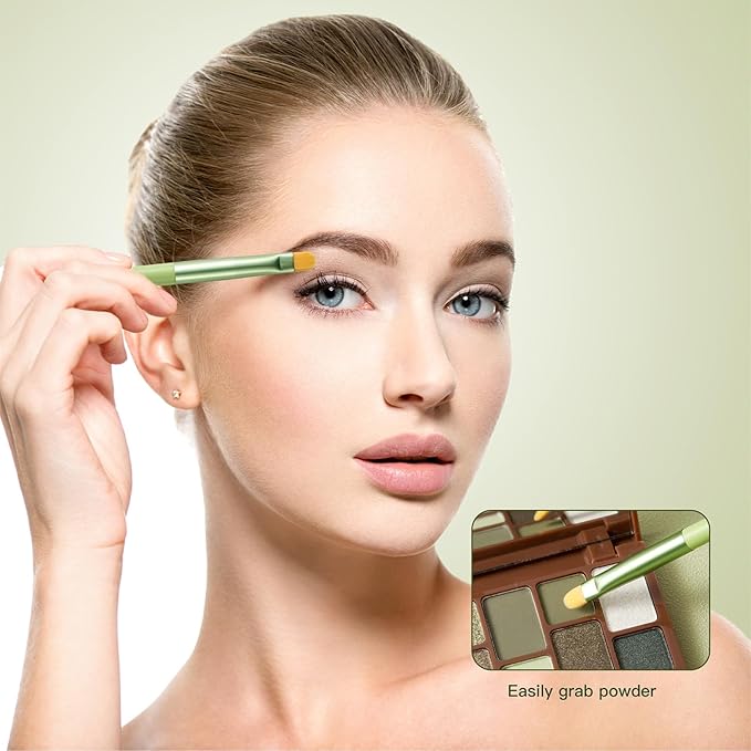 Cute Makeup Brushes for Girls, 14pcs Eye Detail Brush Set Premium Synthetic Super Soft Foundation Face Eyeshadow Lip Fan Brush Set for Teens Girls Women