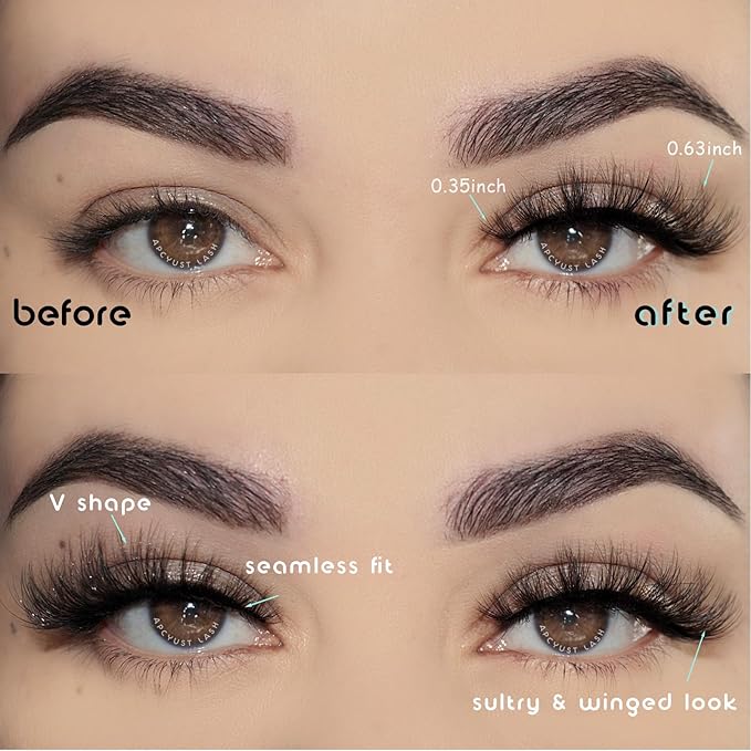 Wispy Lashes Natural Eyelashes Mink Lash Strips Natural Look Demi Wispies False Strip Lashes Pack 10 Pairs Short Fluffy Eyelash Set for Almond and Hooded Eyes