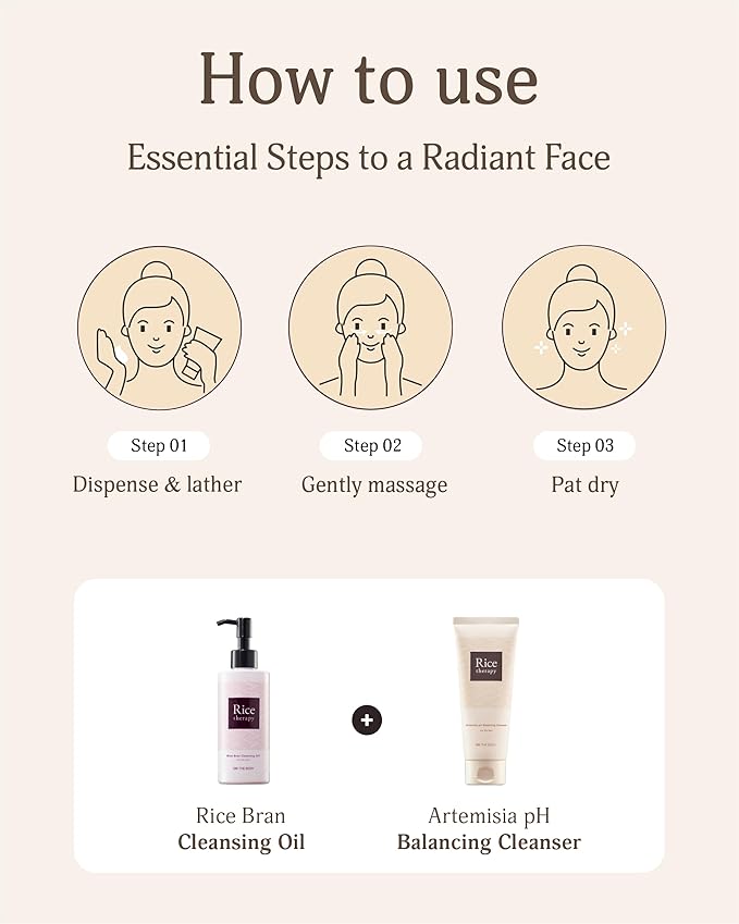 Rice Artemisia Foam Cleanser (Pack of 1, 5.1fl oz) - Gentle Moisturizing Face Wash for Sensitive Skin. Daily Hydrating Facial Foam for Radiant, Smooth Skin. Korean Skin Care