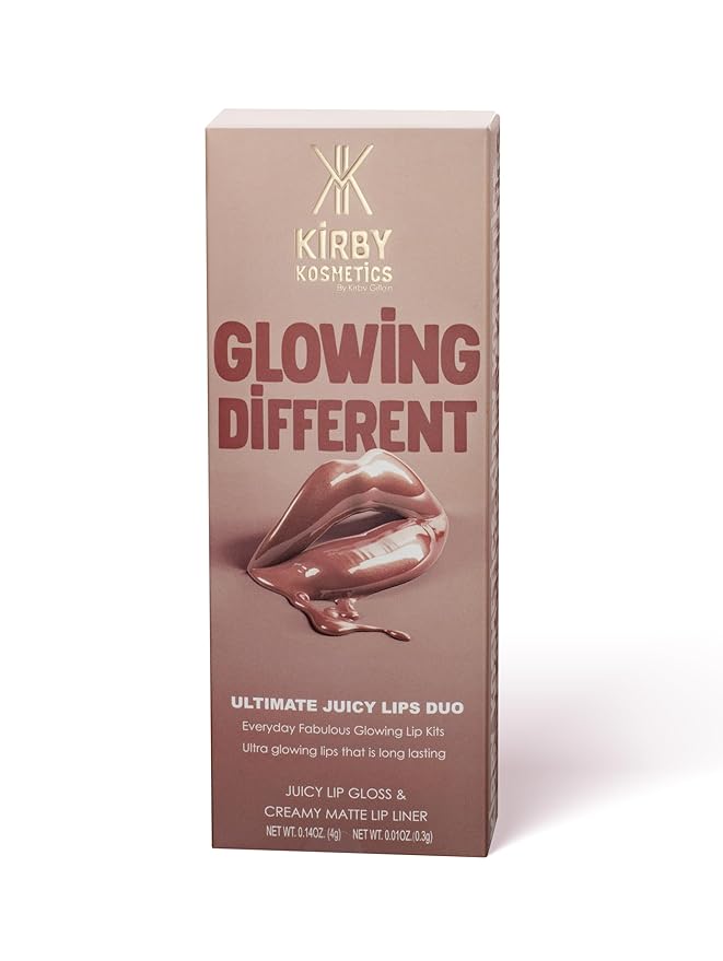 Lip Kit Duo – Glowing Different - TikTok-Viral Precision Liner & Glossy Liquid Lipstick, Clean 2-Step Set with Hydrating Long-Wear Color – Bold Inclusive Beauty for Everyday Konfidence