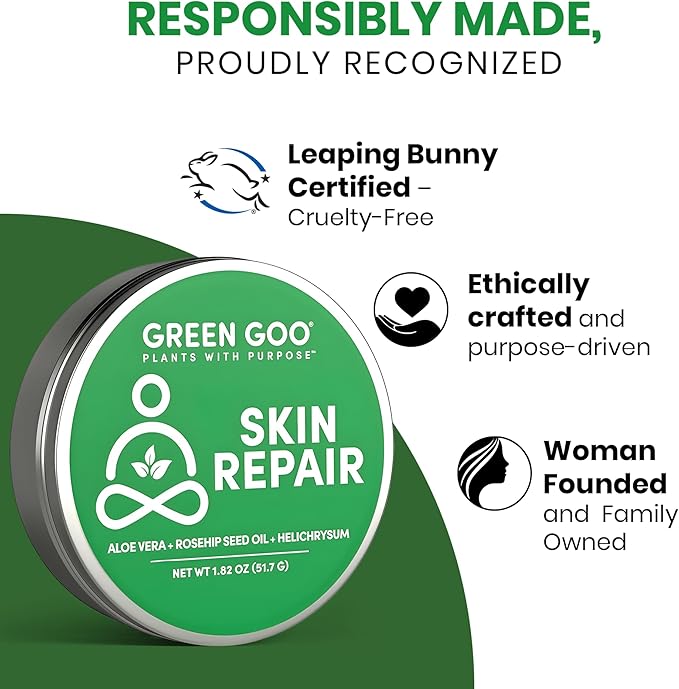 Green Goo Natural Skin Care Salve, Skin Repair and Protection, 1.82-Ounce Large Tin