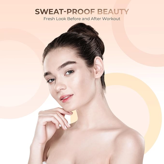 4pc Full Size Kit (Warm Shade) Mineral Makeup Matte Translucent Loose Foundation + Kabuki Brush + Concealer + Finishing Setting Powder + Bare Face Full Coverage SPF 30 All Skin Types Waterproof