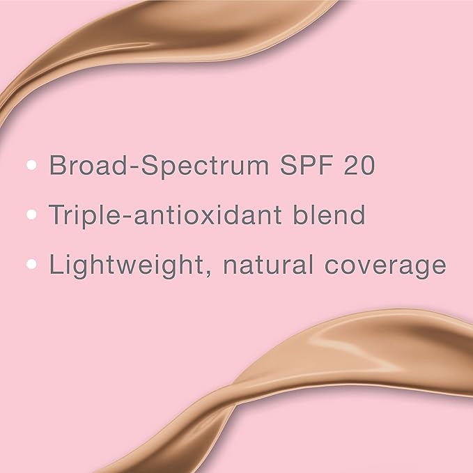 Neutrogena Healthy Skin Liquid Makeup Foundation with Broad Spectrum SPF 20 Sunscreen, Medium Coverage Foundation with Nourishing Pro-Vitamin B5, Nude 40, 1 fl. oz