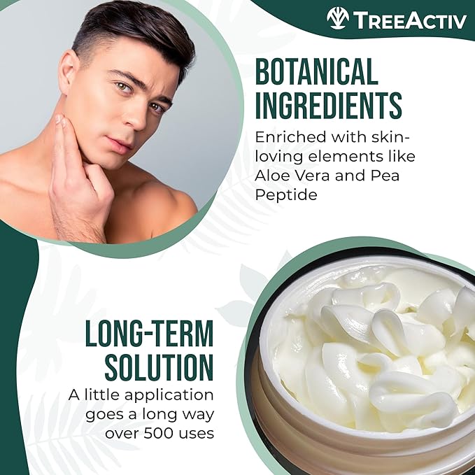 TreeActiv Acne Scar Treatment, 2 fl oz, Scar Cream for Face and Dark Spot Remover, Lotion for Stretch Marks and Body, Acne Scar Removal for All Skin Types, 500+ Uses